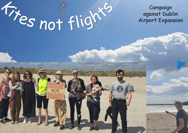 Mothers and allies launch Children’s Rights Over Flights Campaign with kite-flying family fun day on Dollymount Strand 